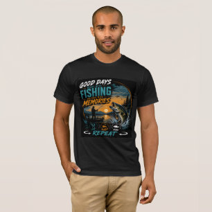T-shirt Les bonnes journées commencent avec la pêche et se