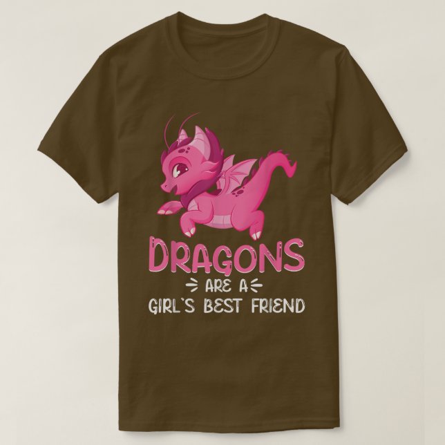 T-shirt Les Bons Dragons Sont Une Fille Meilleur Ami Drago (Design devant)