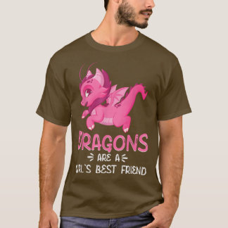 T-shirt Les Bons Dragons Sont Une Fille Meilleur Ami Drago