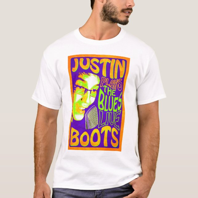 T-shirt Les bottes de Justin joue les bleus (Devant)