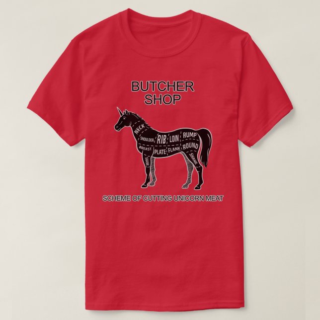 T-shirt Les bouchers guide licorne (Design devant)