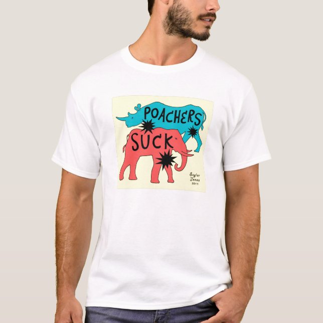 T-shirt Les braconniers sucent (Devant)