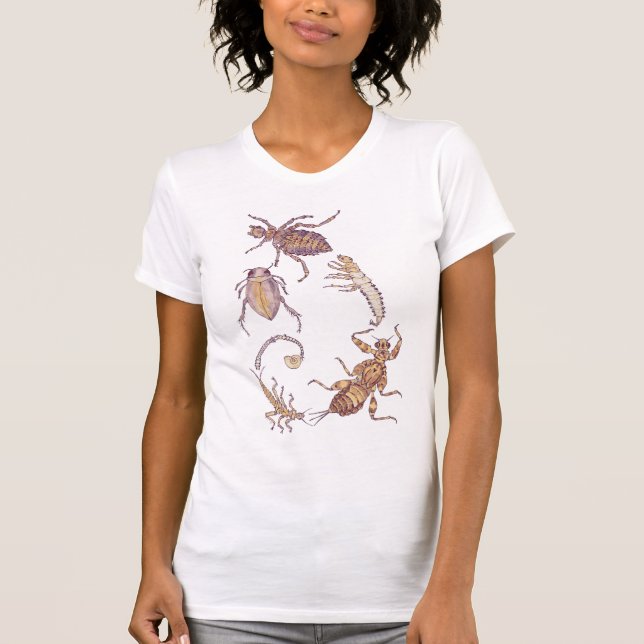 T-shirt Les bugs de Fibonacci sur l'eau douce (Devant)