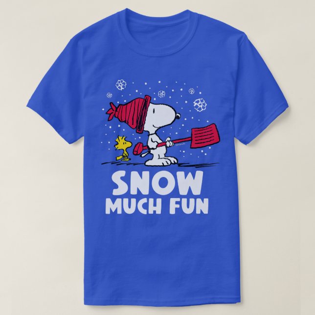 T-shirt Les cacahuètes Neige beaucoup amusant (Design devant)