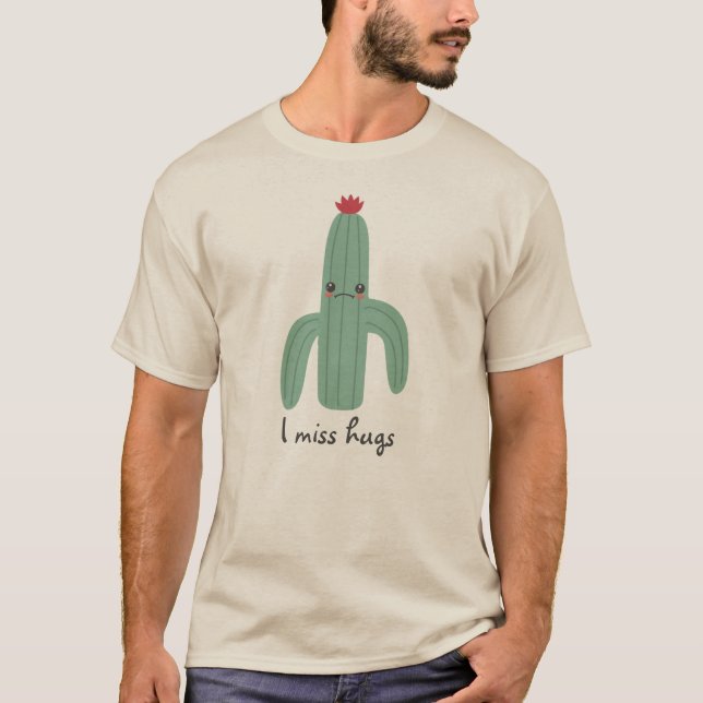 T-shirt Les Cactus de Cute Kawaii manquent de serrures (Devant)