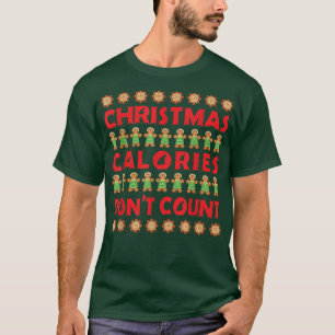 T-shirt Les calories de Noël moches ne comptent pas le pai