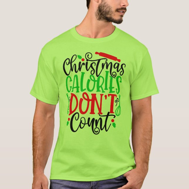 T-shirt Les calories de Noël ne comptent pas-56558 (Devant)