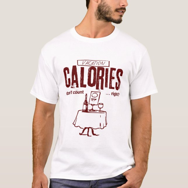 T-shirt Les calories de vacances ne comptent pas correctem (Devant)