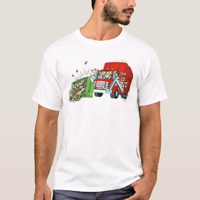 T-shirt les camions à ordures, rêve GRAND ou rentrent à la (Devant)