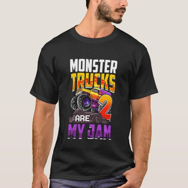 T-shirt Les Camions Monster Enfants Sont Mon Jam 2e Annive (Devant)