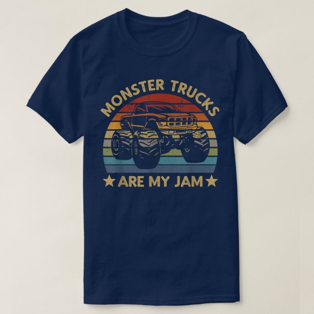 T-shirt Les Camions Monster Rétro Sont Ma Confusion Style  (Design devant)
