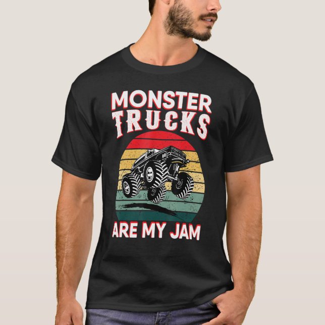 T-shirt Les Camions Monster Sont Mes Moteurs De Jam Truck  (Devant)