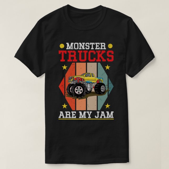 T-shirt Les Camions Monster Sont Mon Action De Jam Et Le C (Design devant)