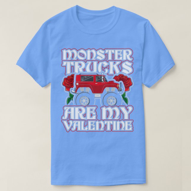 T-shirt Les Camions Monster Sont Mon Camion Valentine Red  (Design devant)
