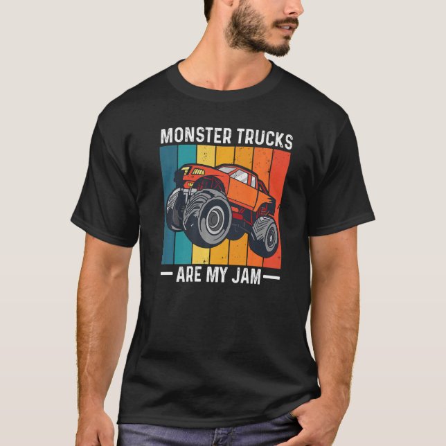 T-shirt Les Camions Monster Sont Mon Chauffeur De Camion J (Devant)