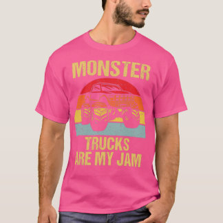 T-shirt Les Camions Monster Sont Mon Jam Vintage Retro Mon