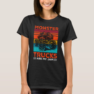 T-shirt Les Camions Monster Sont Mon Jeu Rétro Moteur Suns