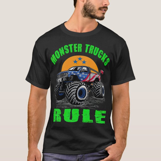 T-shirt Les camions monstre superbes règle drôles vêtement (Devant)