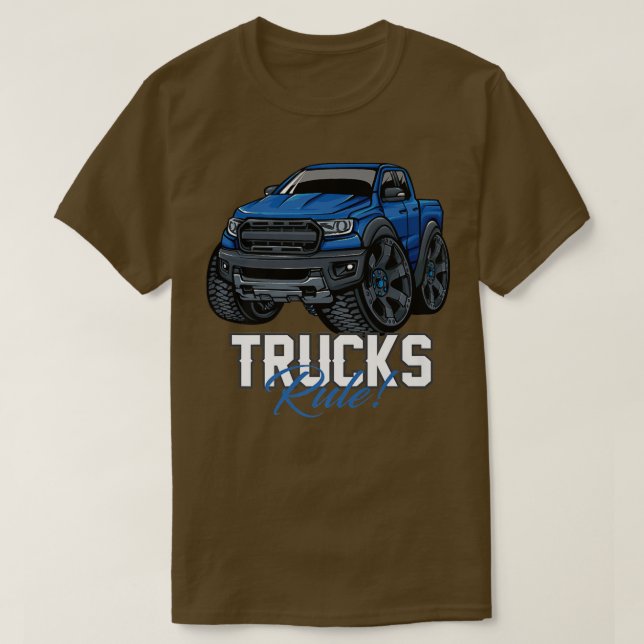 T-shirt Les camions règnent sur l'amour des camions (Design devant)