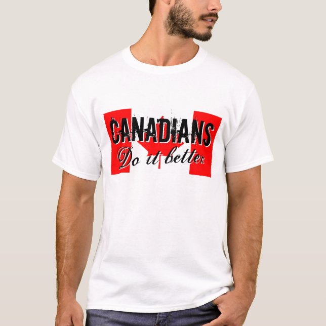 T-shirt Les Canadiens le font mieux tee shirts (Devant)