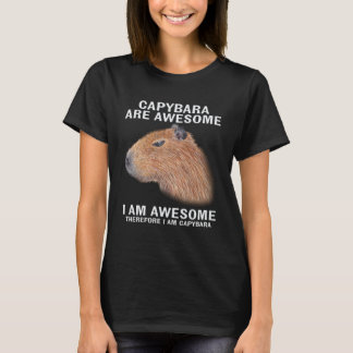 T-shirt Les Capybara sont géniaux Donc je suis Humour Capi