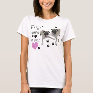 T-shirt Les "carlins"   laissent des pawprints sur votre