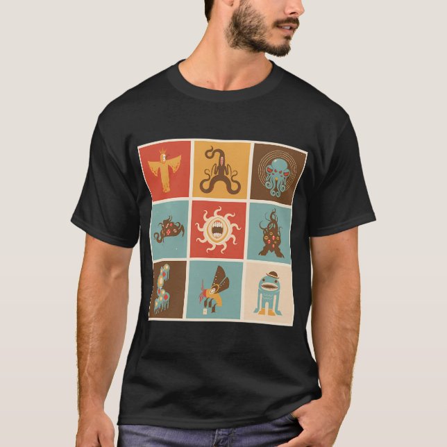 T-shirt Les Carrés Lovecraftiens (Devant)