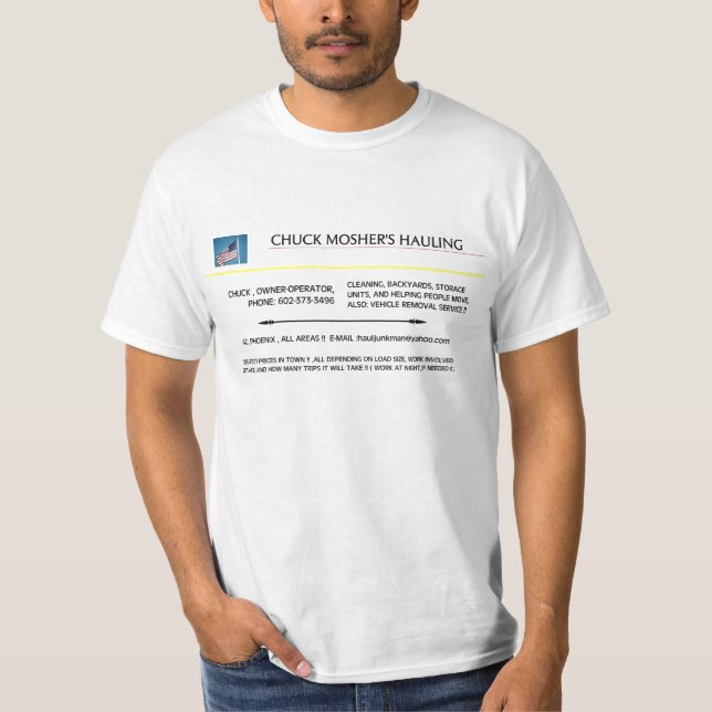 T-SHIRT LES CARTES DE VISITE DU MANDRIN (Devant)