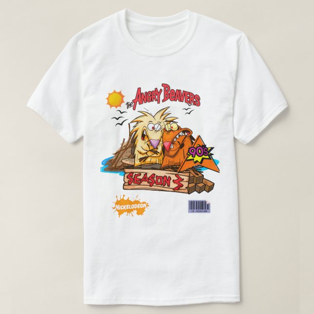 T-shirt Les Castors Déchaînés – Norbert & Daggett Dessin A (Design devant)