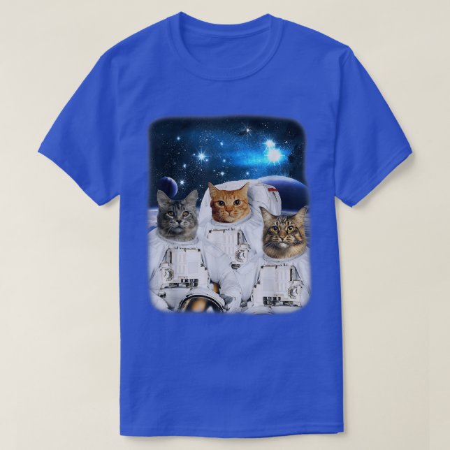 T-shirt Les Catronautes Astronaut De Chat Spatial Avec Têt (Design devant)