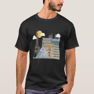 T-shirt Les Célèbres Bâtiments De Paris - La Tour Eiffe