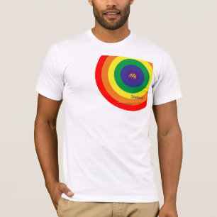 T-shirt Les cercles couleur arc-en-ciel LGBT personnalisen