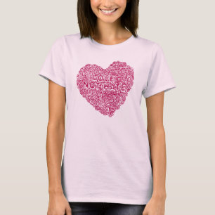 T-shirt Les cercles dans mon amour de coeur pas détestent