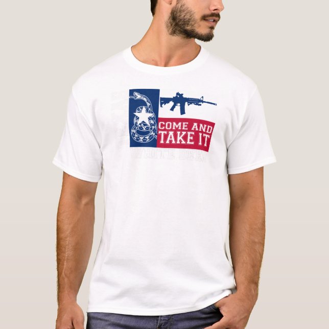 T-shirt Les CERFS COMMUNS BLANCS le Texas viennent lui (Devant)