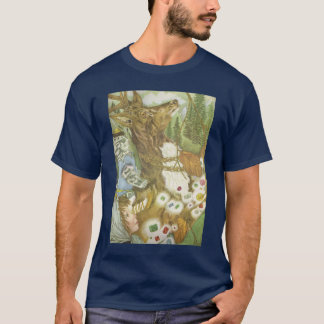 T-shirt Les cerfs communs et le chat et les bijoux