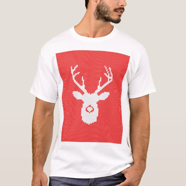 T-shirt Les cerfs communs silhouettent dans le Knit de (Devant)