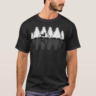 T-shirt Les cerfs d'animaux Nature extérieure Faune Réflec
