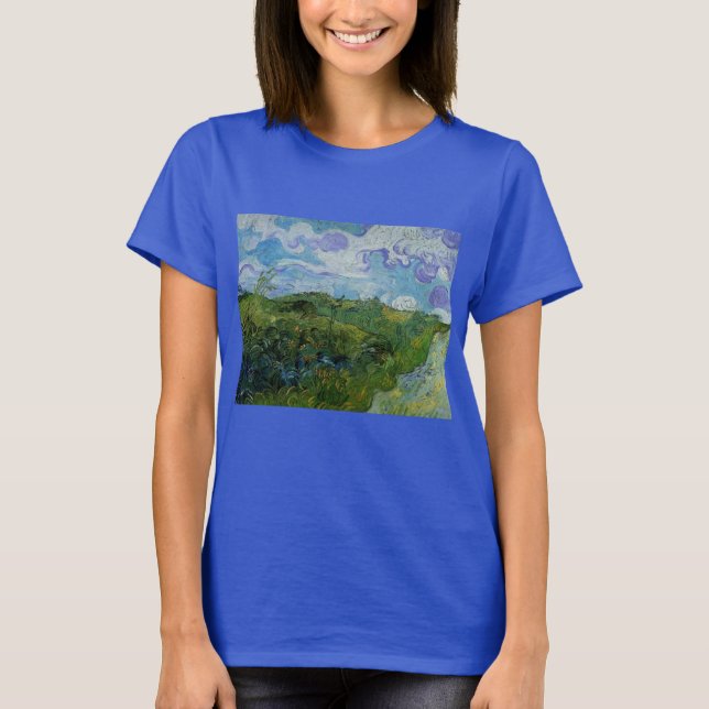 T-shirt Les champs de blé vert par Vincent van Gogh (Devant)
