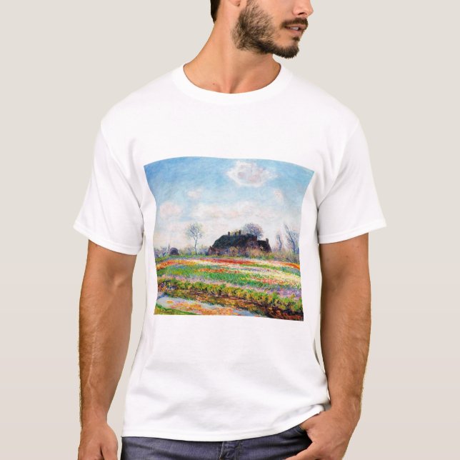 T-shirt Les champs de tulipes au Pays-Bas, Monet (Devant)