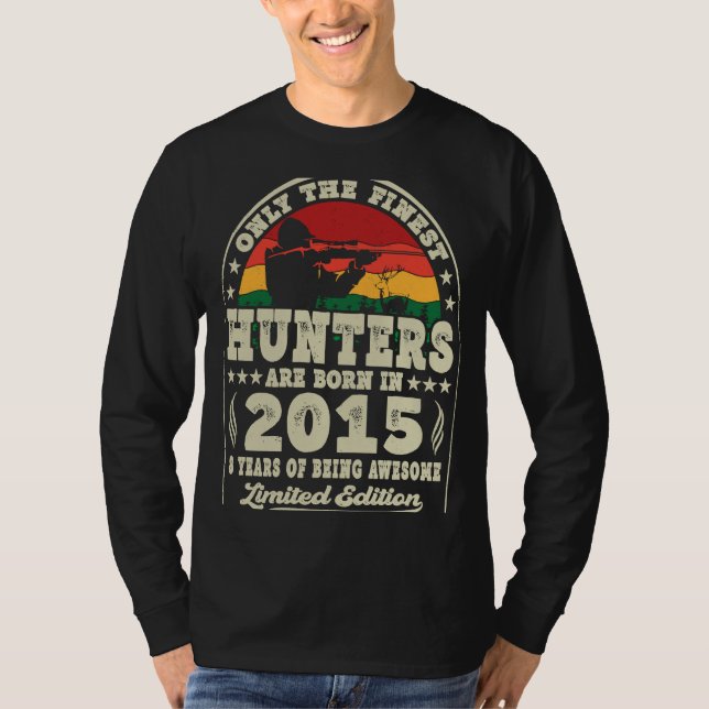T-shirt Les Chasseurs Les Plus Beaux Sont Nés En 2015 Chas (Devant)