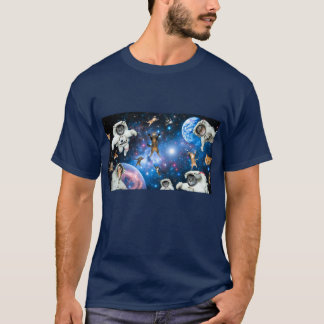 T-shirt Les chats d'astronautes dans l'espace