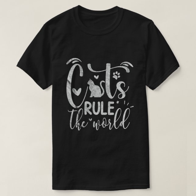 T-shirt Les chats dominent le monde (Design devant)