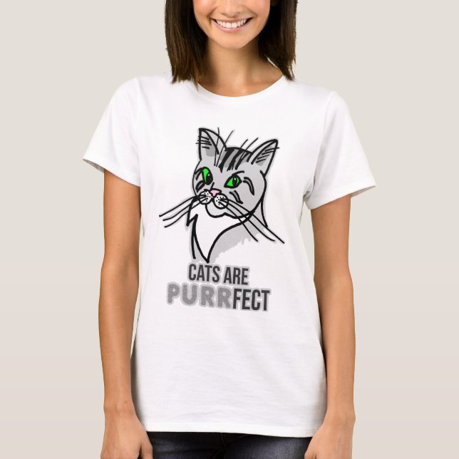 T-shirt Les chats drôles sont parfaits (Devant)
