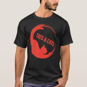 T-shirt Les Chats Et Les Chats À L'Anniversaire Graphi