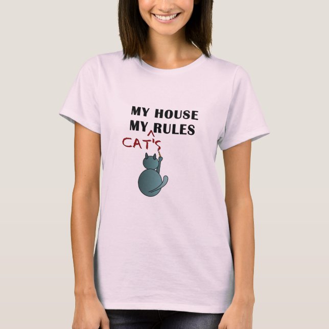 T-shirt Les chats gouvernent chez moi (Devant)