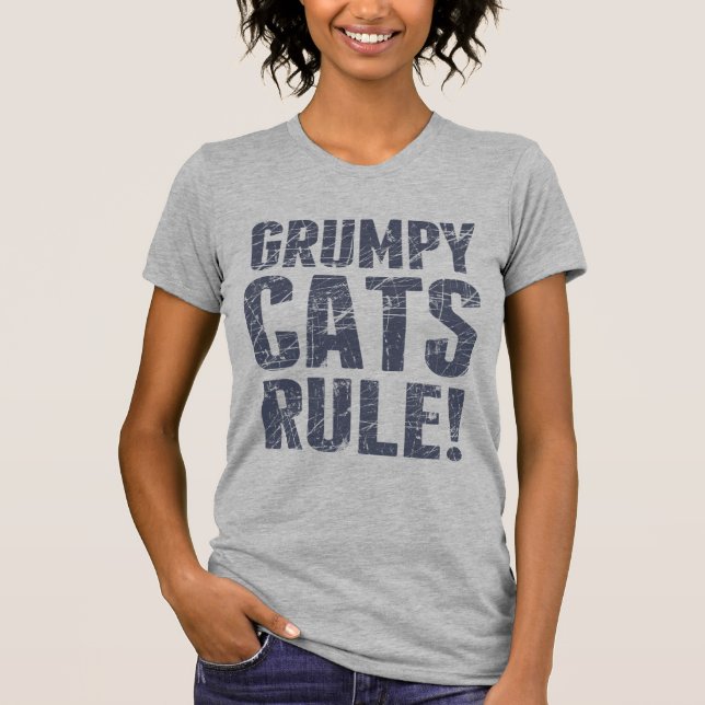 T-shirt Les chats grincheux ont la tête ! (Devant)