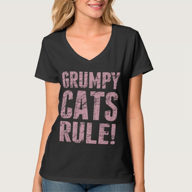 T-shirt Les chats grincheux ont la tête ! (Devant)