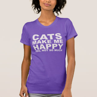 T-shirt Les chats me font la chemise heureuse