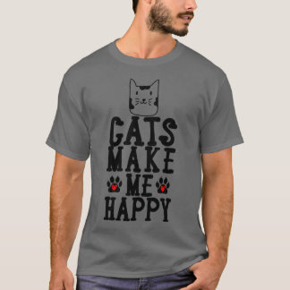 T-shirt Les chats me rendent heureux1