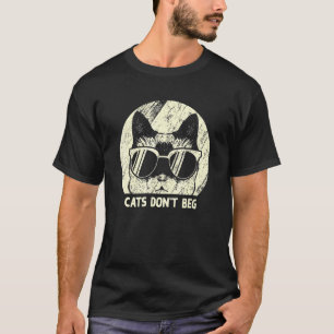 T-shirt Les chats ne mendient pas Maman chat Papa chat Hum